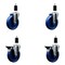 Service Caster 5'' Solid Poly Wheel Swivel 1-3/8'' Expanding Stem Caster Set 2 Brakes, 4PK SCC-EX20S514-SPUS-2-PLB-2-138 - alternate 1